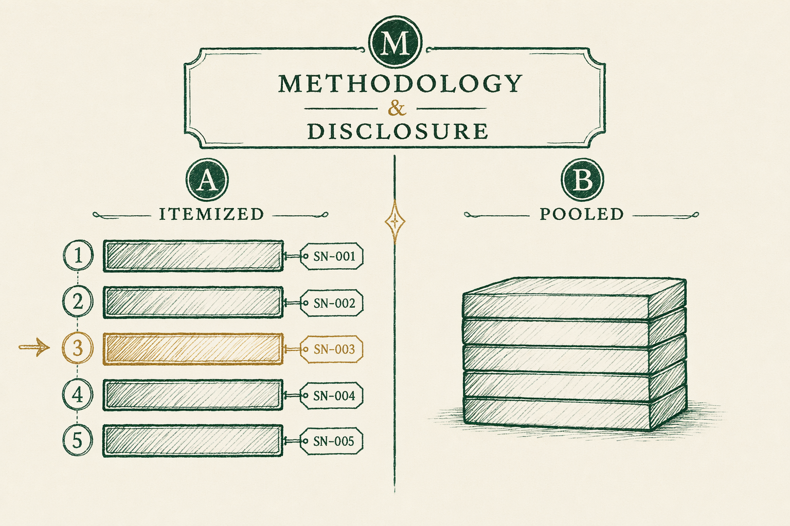Illustration anchoring the The three storage arrangements section