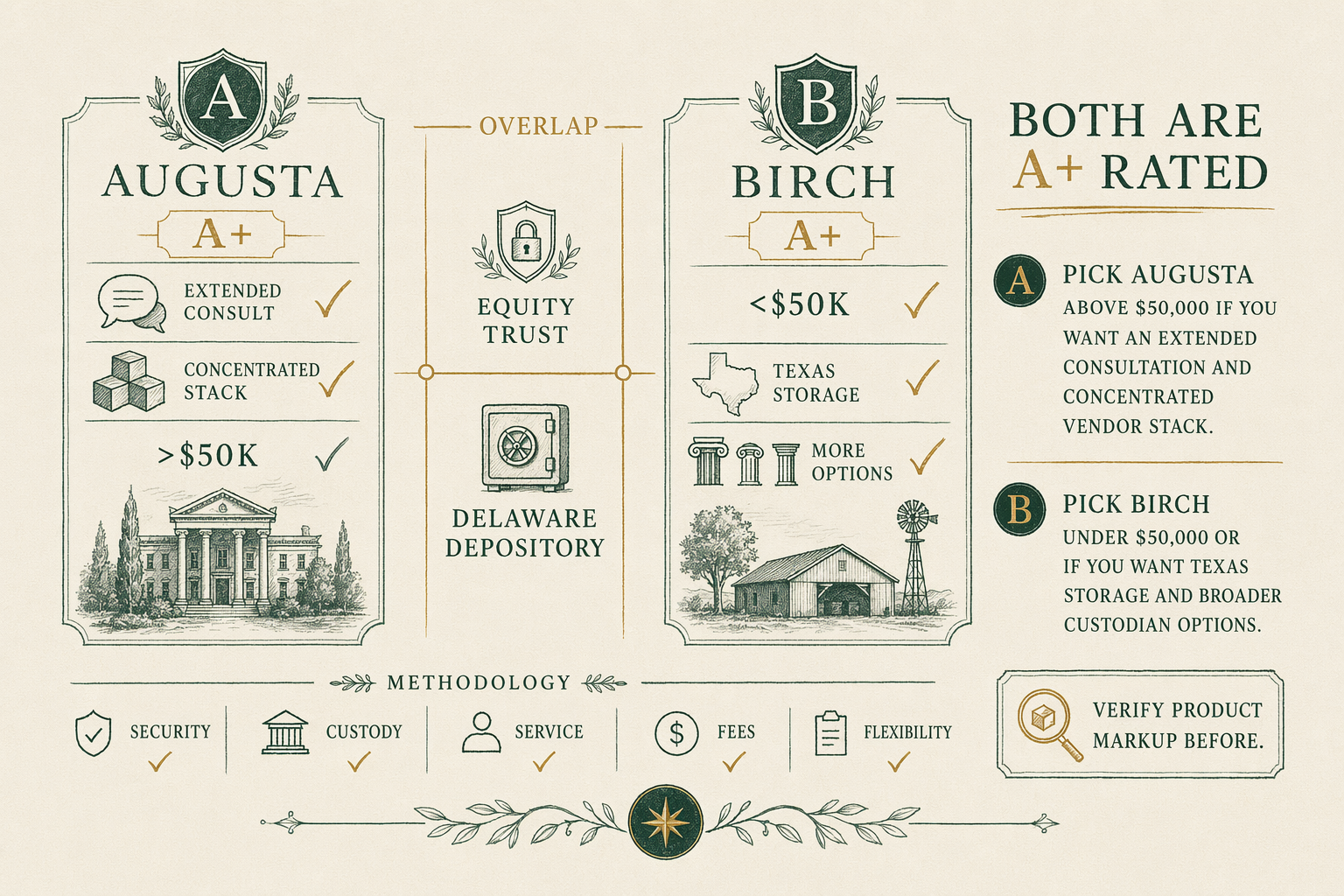 Illustration: Augusta Precious Metals vs Birch Gold Group