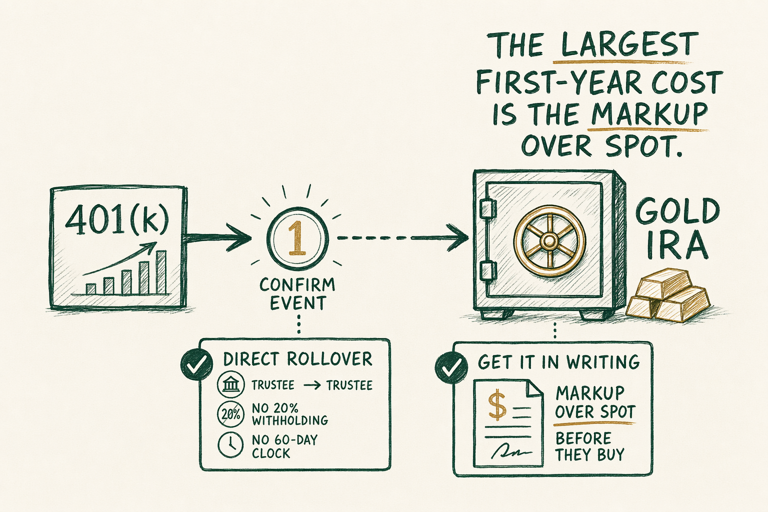 Illustration: Gold for 401(k) rollovers