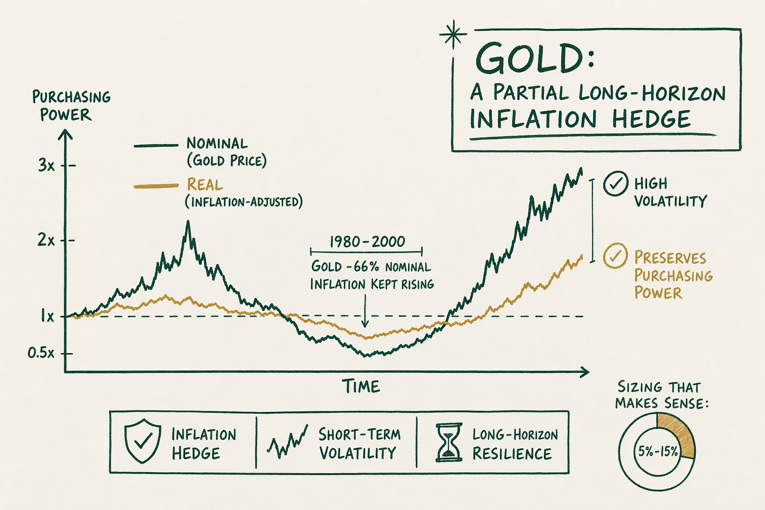 Illustration: Gold for inflation hedging