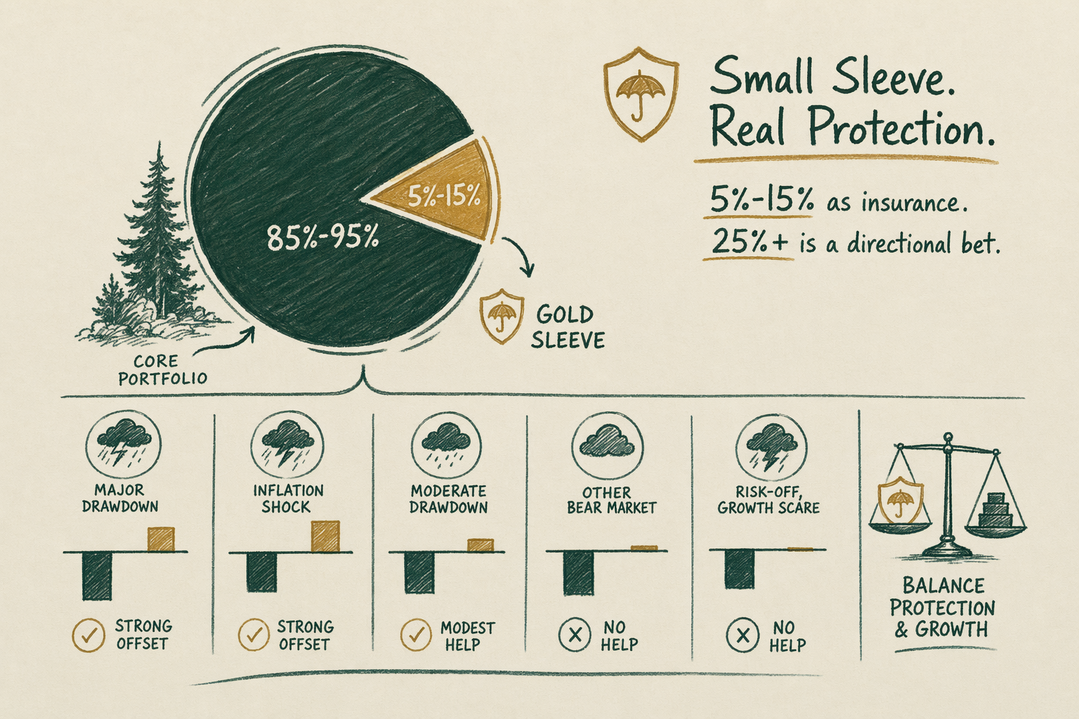 Illustration: Gold as portfolio insurance