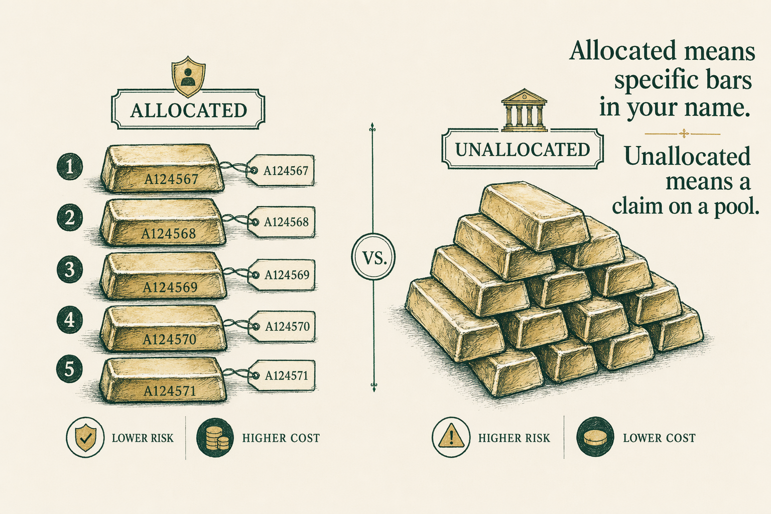 Illustration: Allocated vs unallocated storage