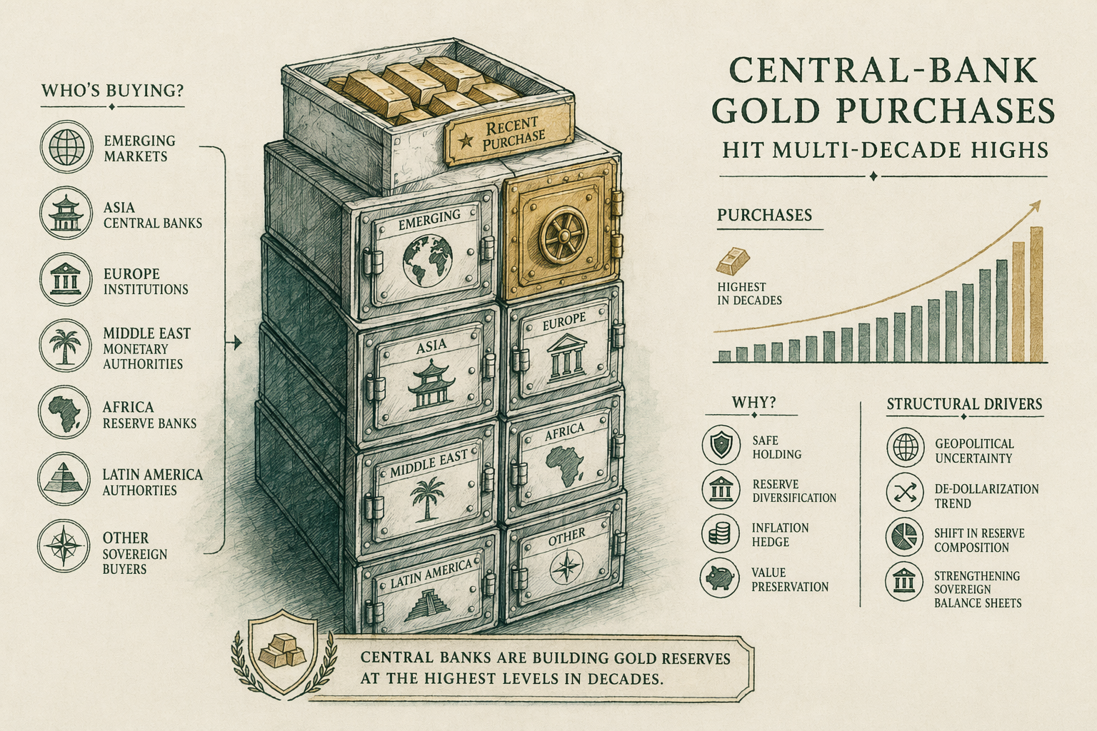 Illustration: Central bank gold flows