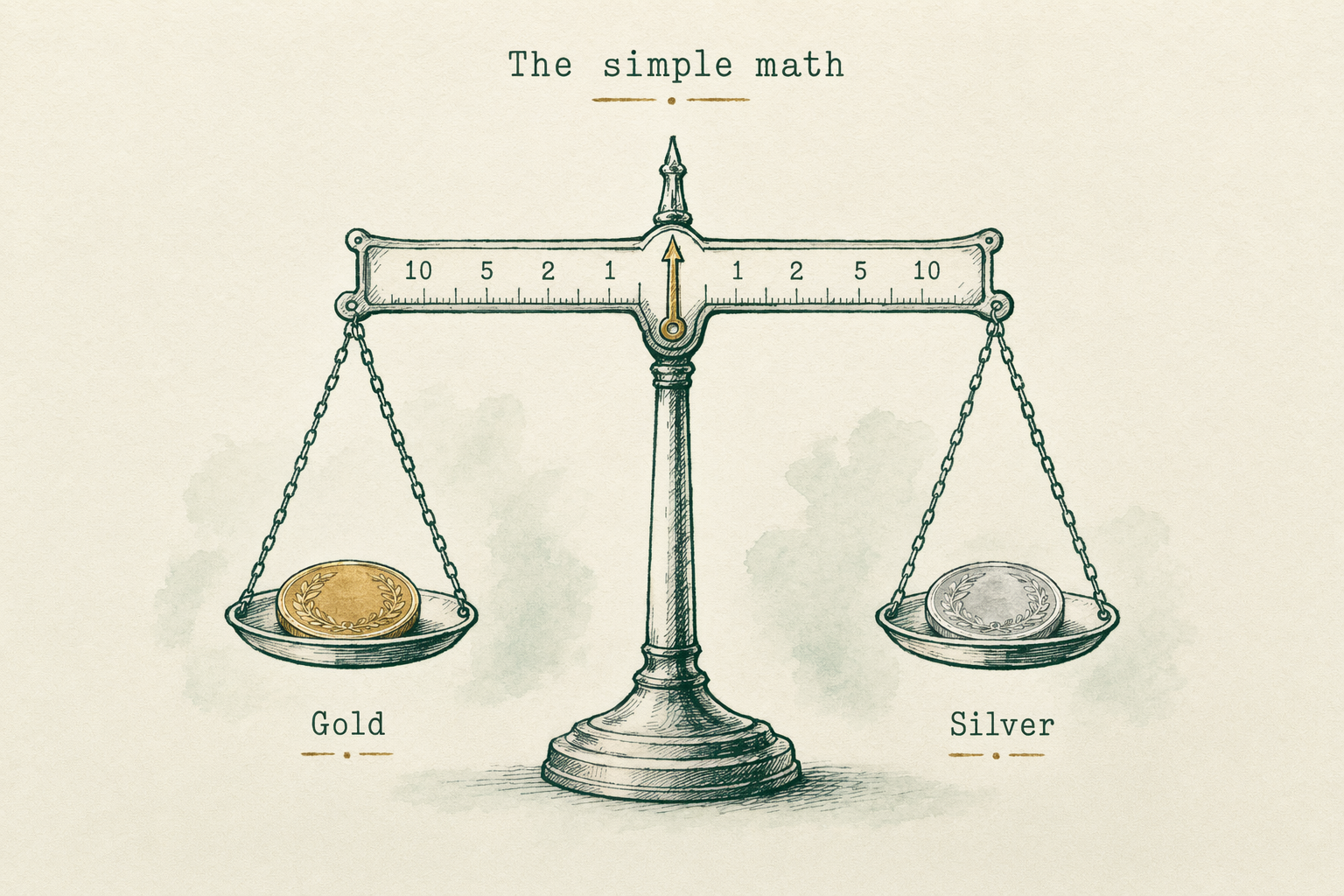 Illustration anchoring the Bimetallic-era benchmarks (15:1 to 16:1) section