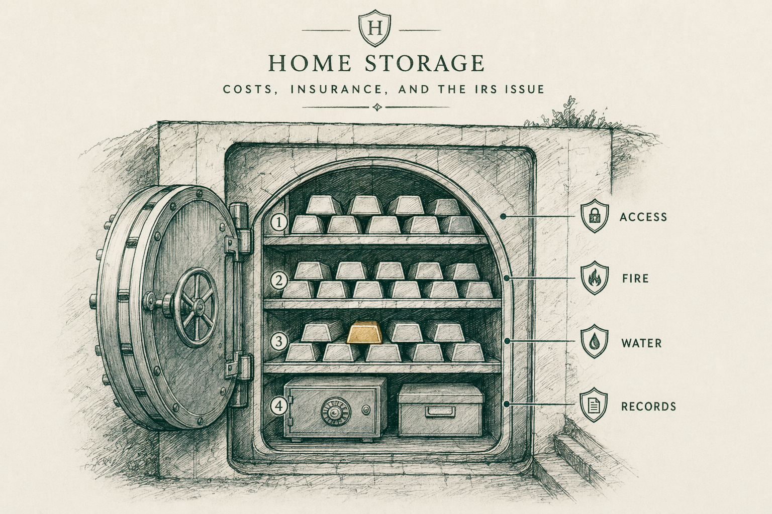 Illustration anchoring the Bank safe-deposit boxes — what they cover and do not section