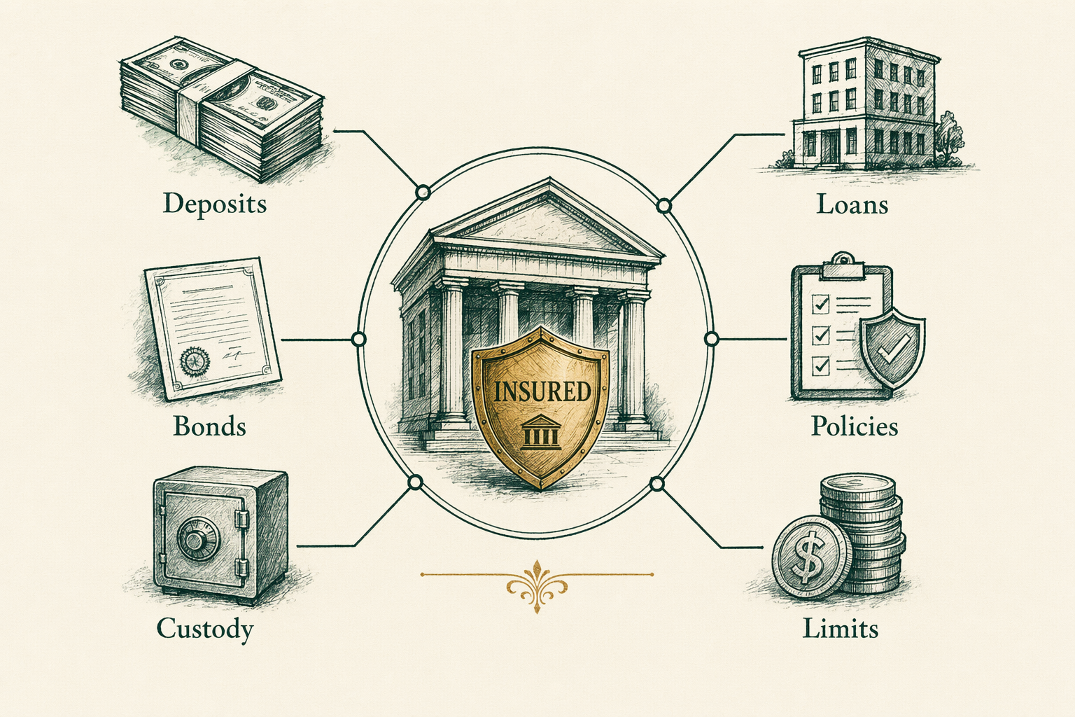 Illustration anchoring the Why most safe-deposit boxes have no contents coverage section