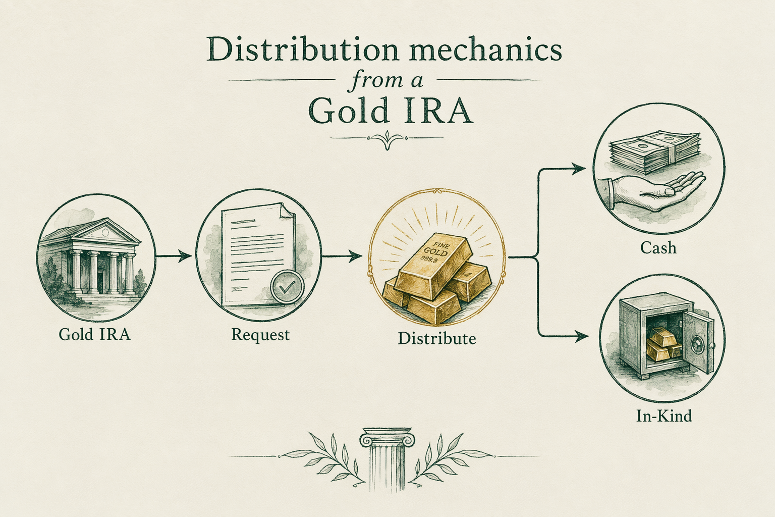 Illustration anchoring the In-kind vs cash distribution section