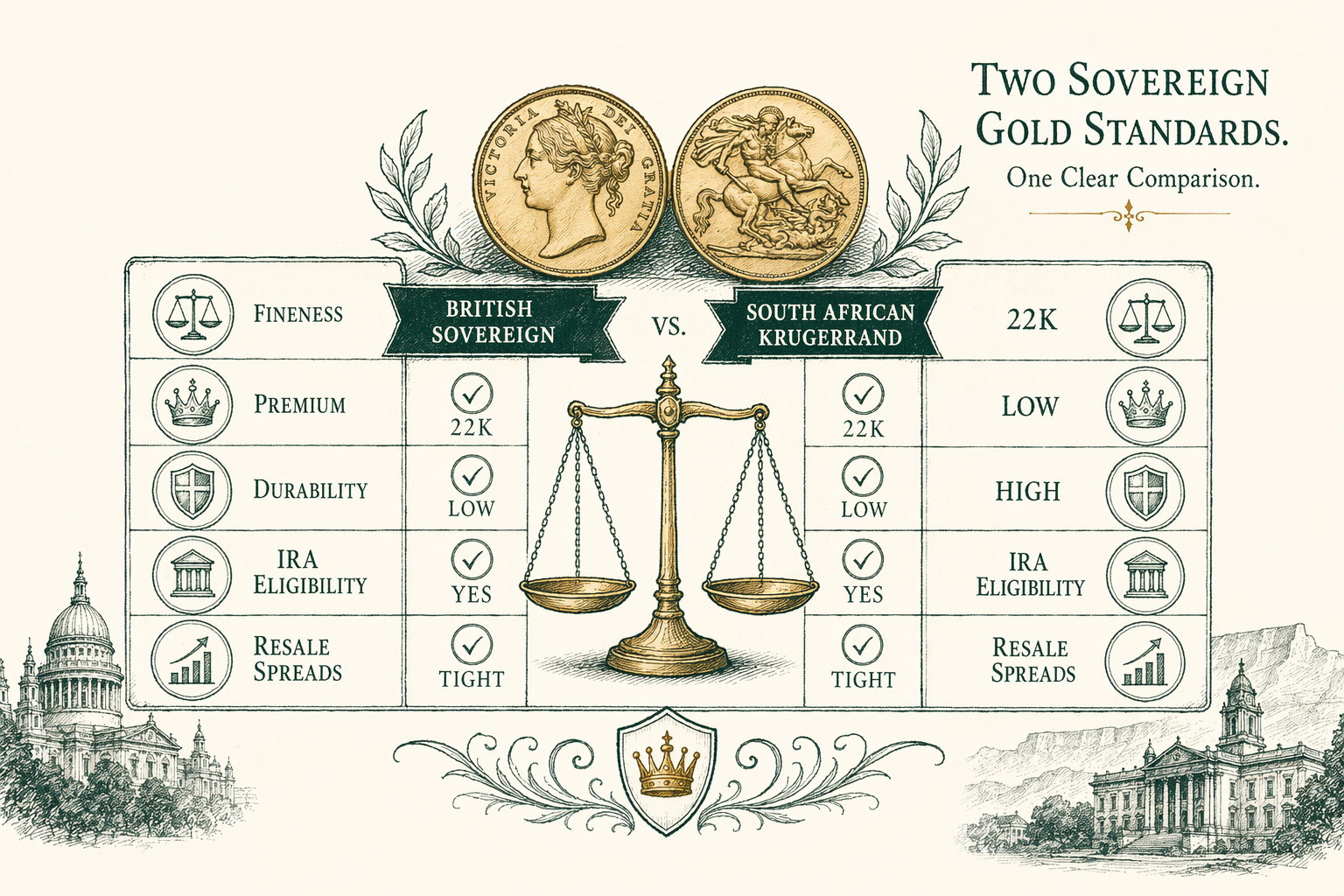 Illustration: Canadian Gold Maple Leaf vs American Gold Eagle