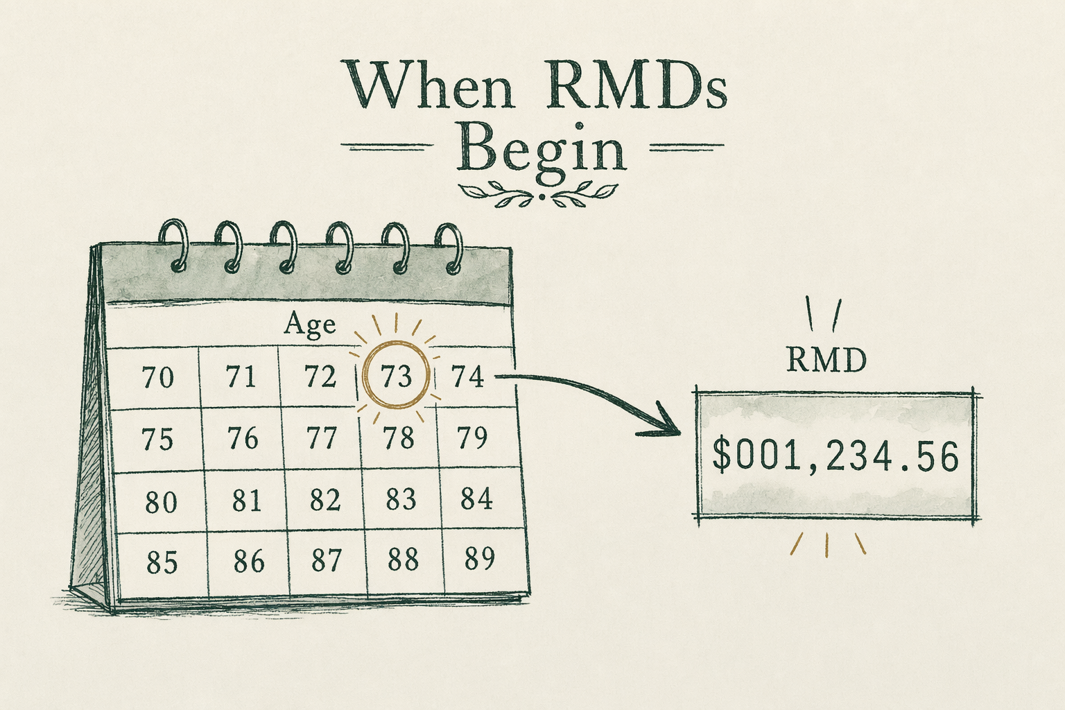 Illustration anchoring the Calculating the RMD amount section