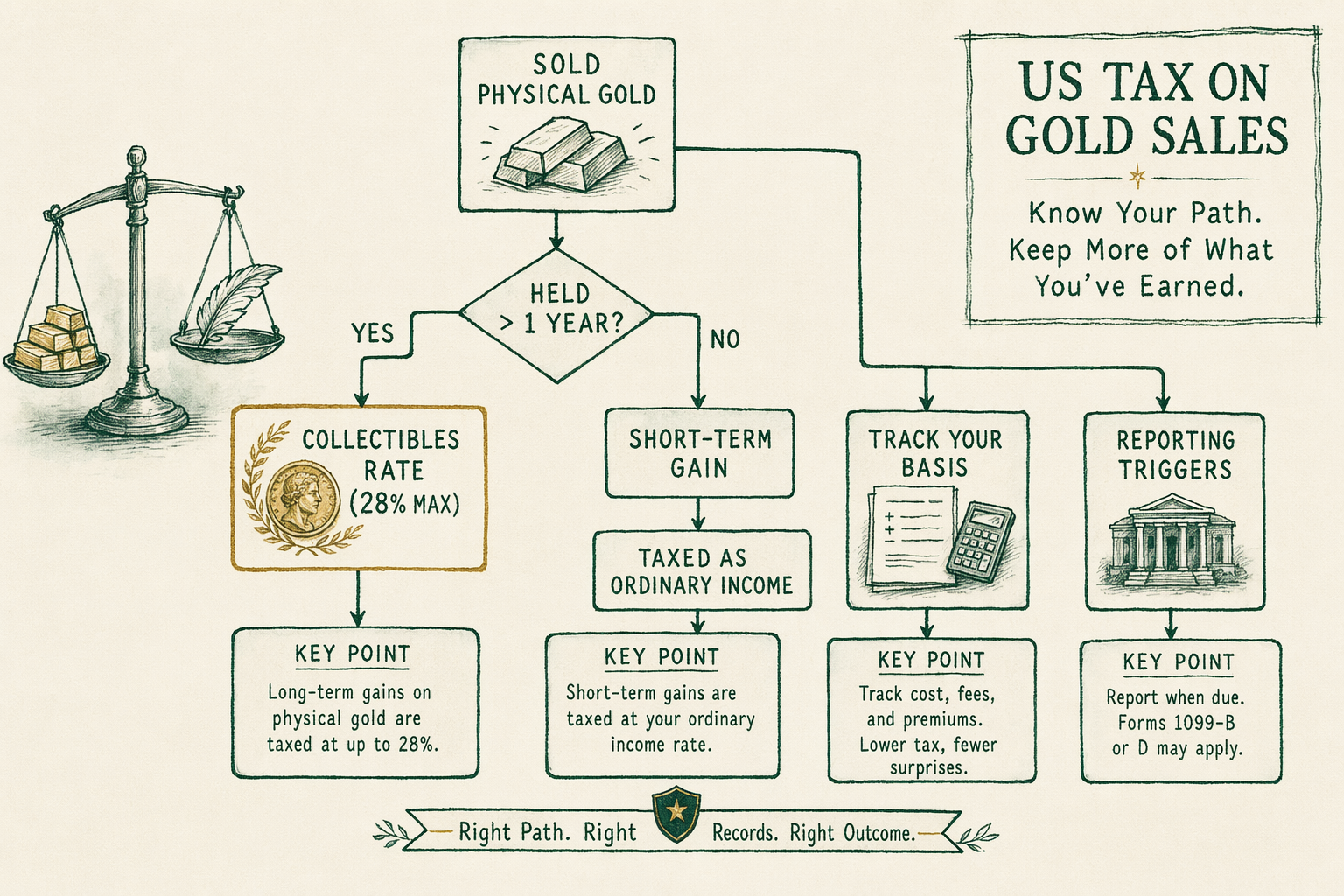 Illustration: How is gold taxed when you sell it?