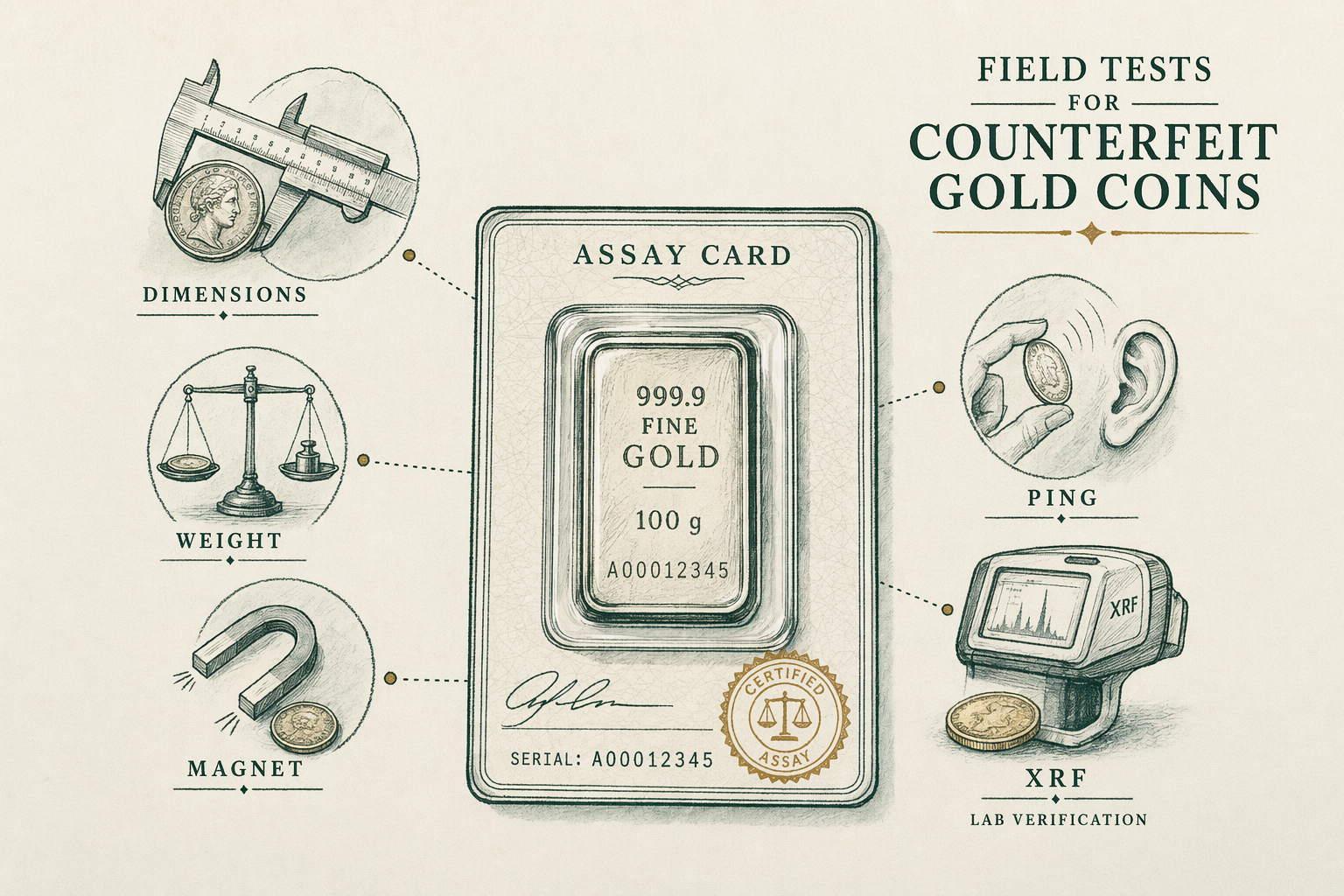 Illustration: How to spot counterfeit gold coins