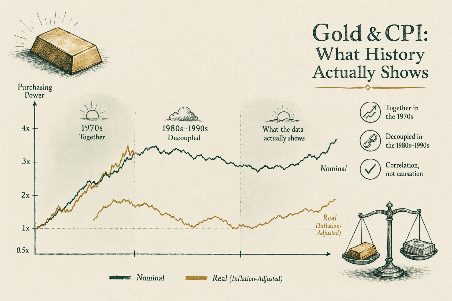 Illustration: Is gold an inflation hedge?