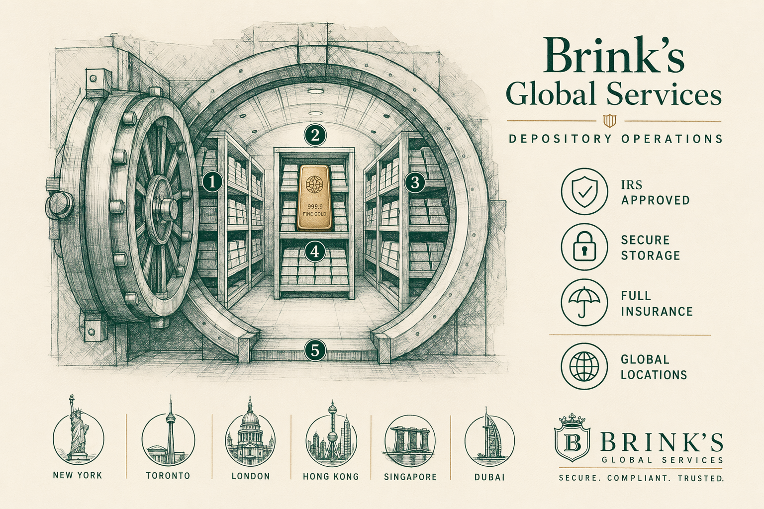 Illustration: What is the Brink's precious metals vault service?
