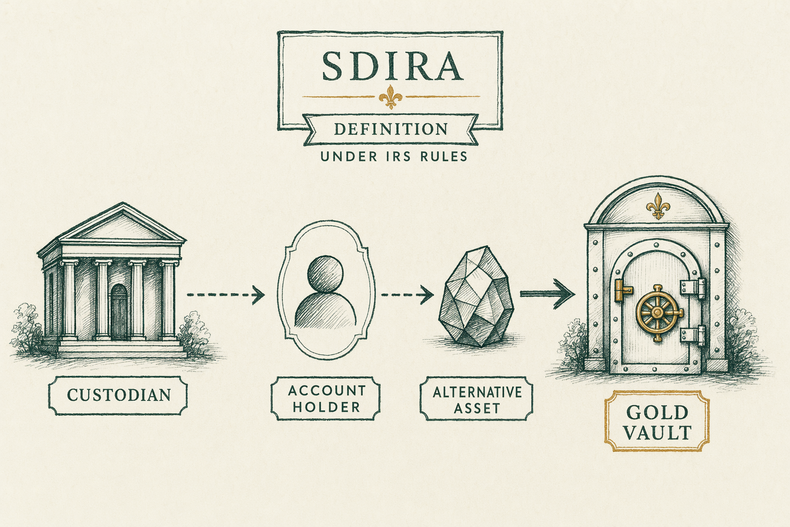 Illustration anchoring the What an SDIRA can hold section