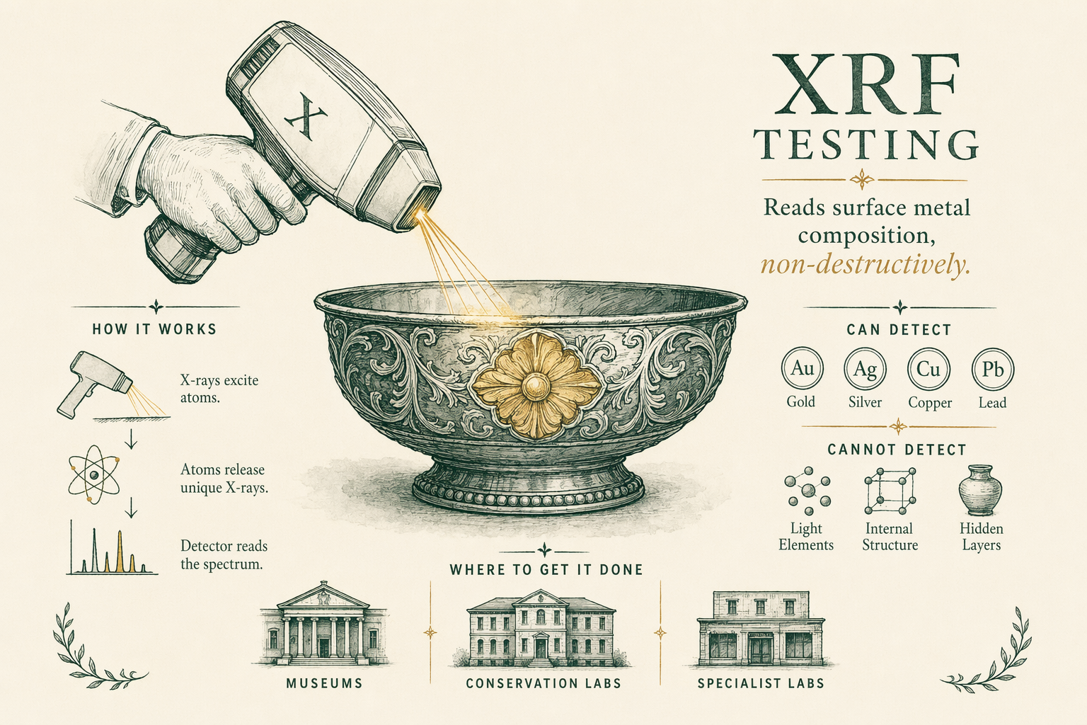 Illustration: What is XRF testing for gold?